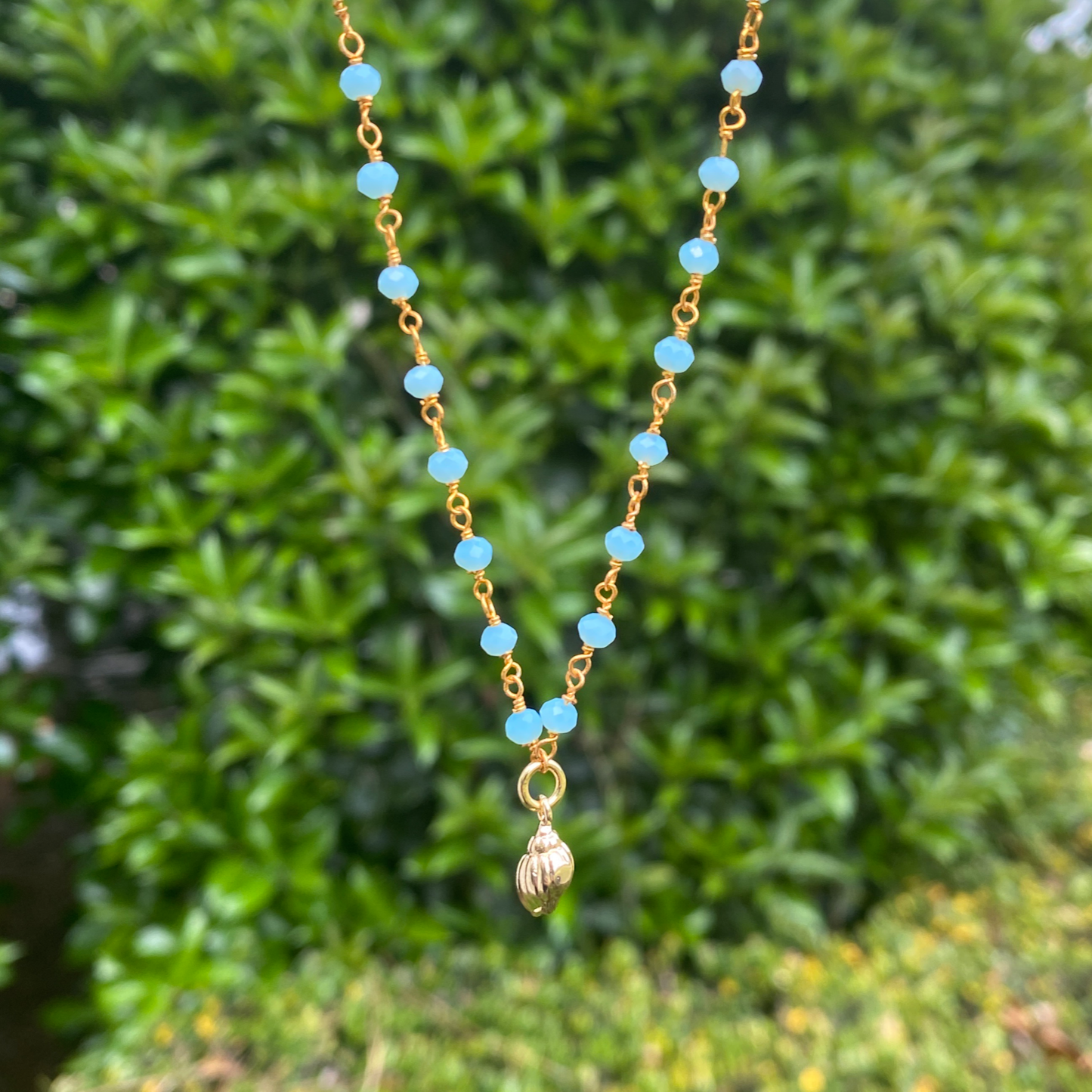 Blue Seashell Necklace